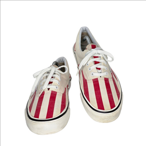 Men's Vans Red White Striped Sneakers Size 12